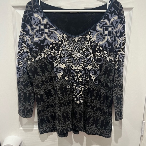 Vintage Vanilla Sugar 3/4 Sleeve Top‎ Y2K Graphic Print Whimsygoth Fairy Grunge - Picture 1 of 8